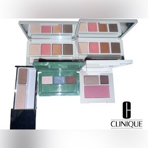 5 Clinique Eyeshadow Palette with Pink, Blue, and Brown Shades